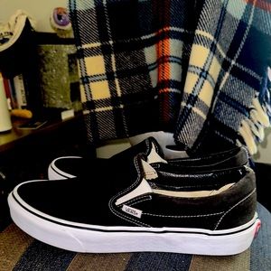Black Slip On Vans Men’s 10.5